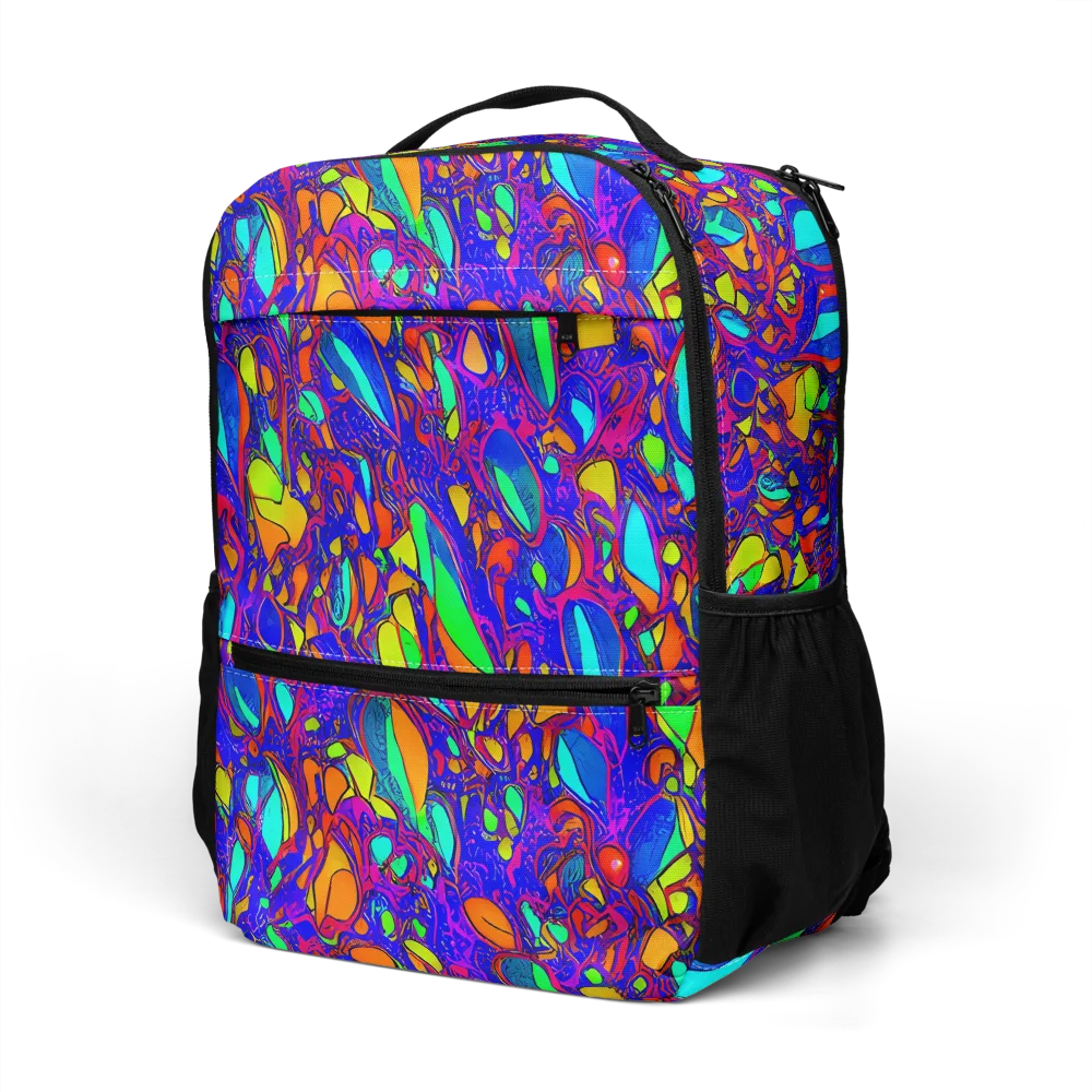 Digital Coral on Utility Backpack — Left Front