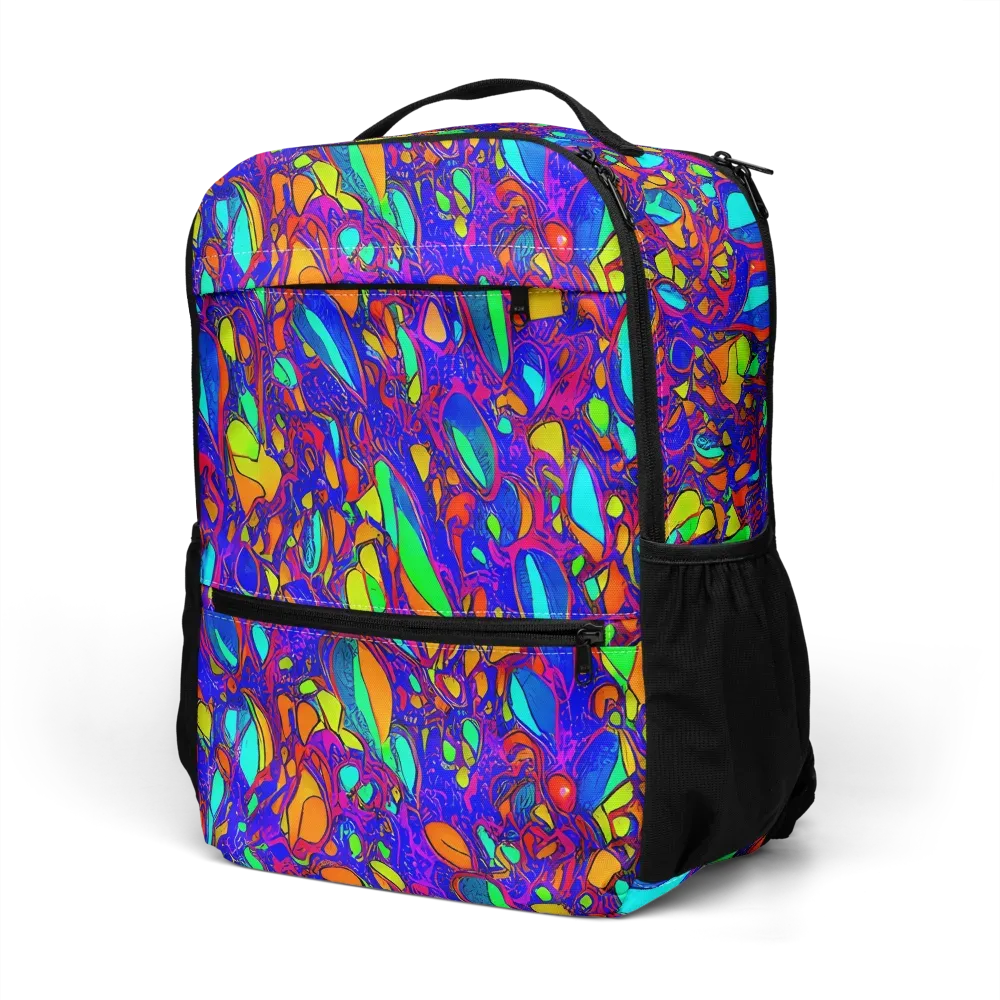 Digital Coral on Utility Backpack — Left Front