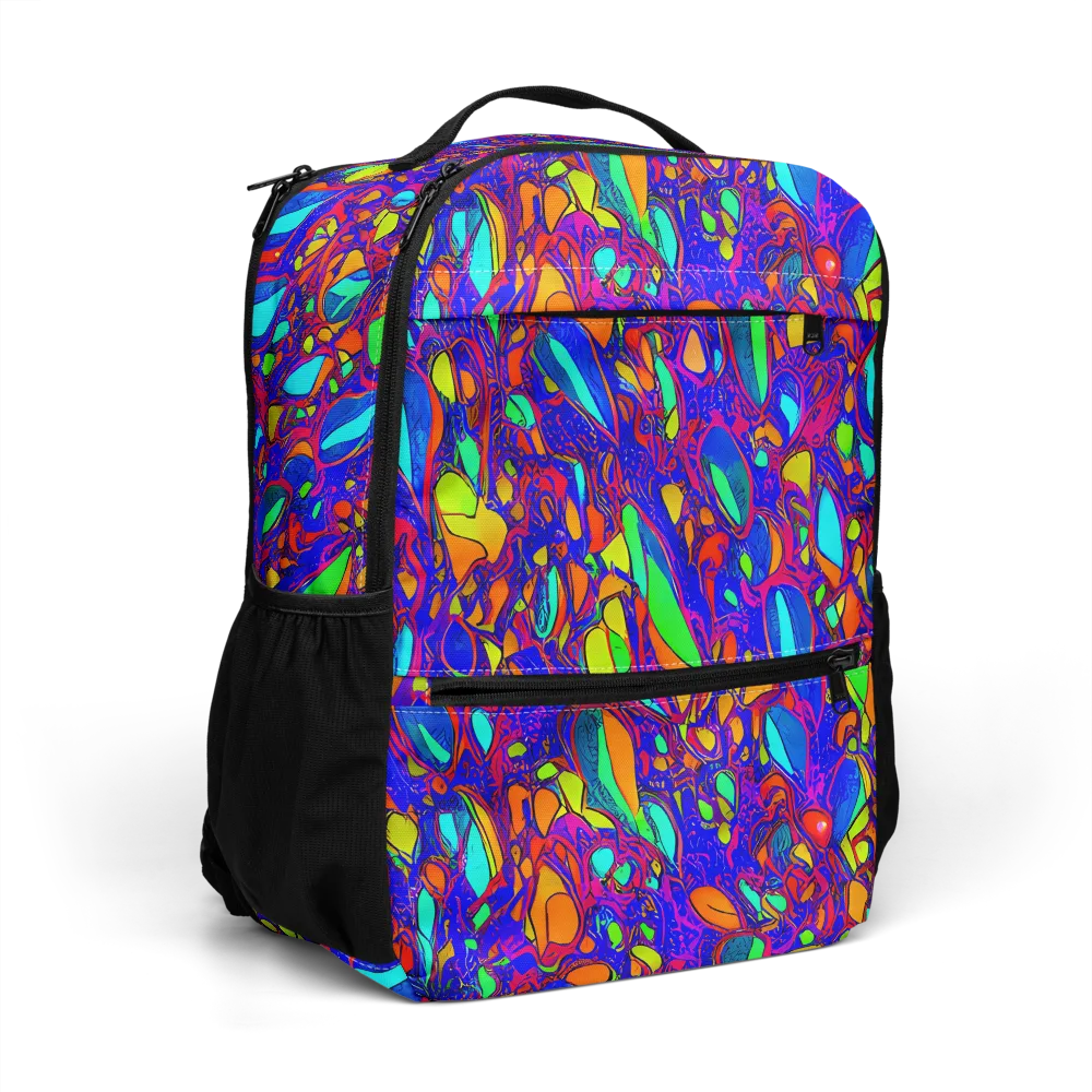 Digital Coral on Utility Backpack — Right Front