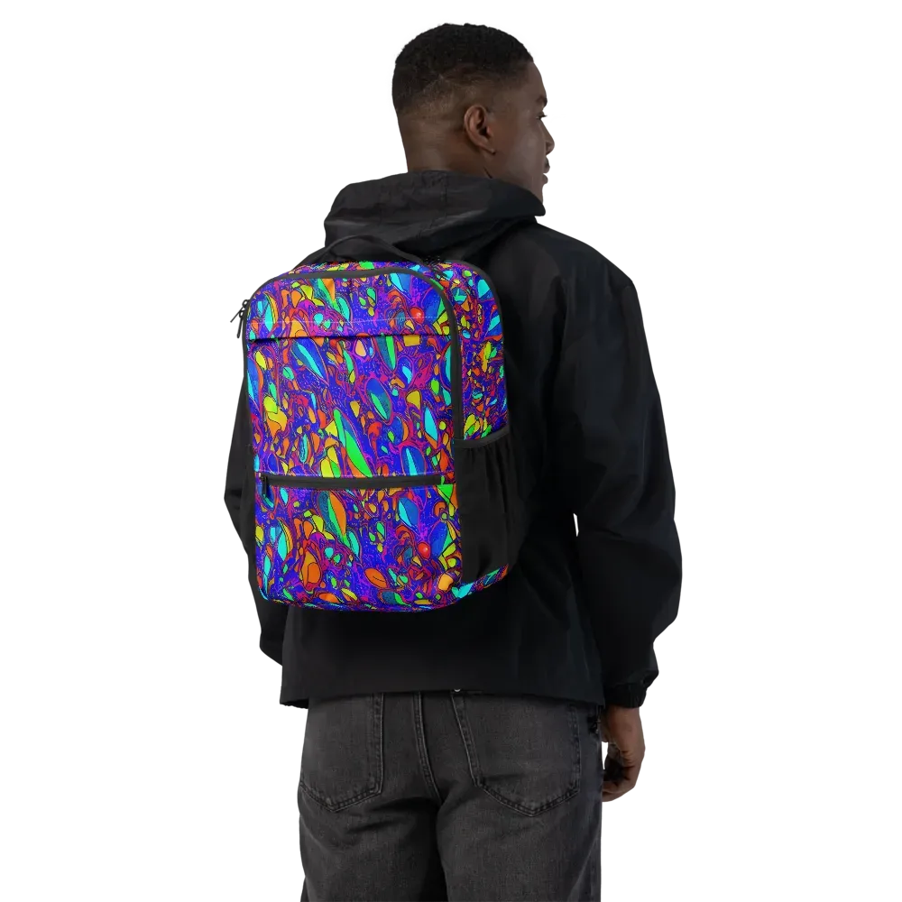 Digital Coral on Utility Backpack — Back