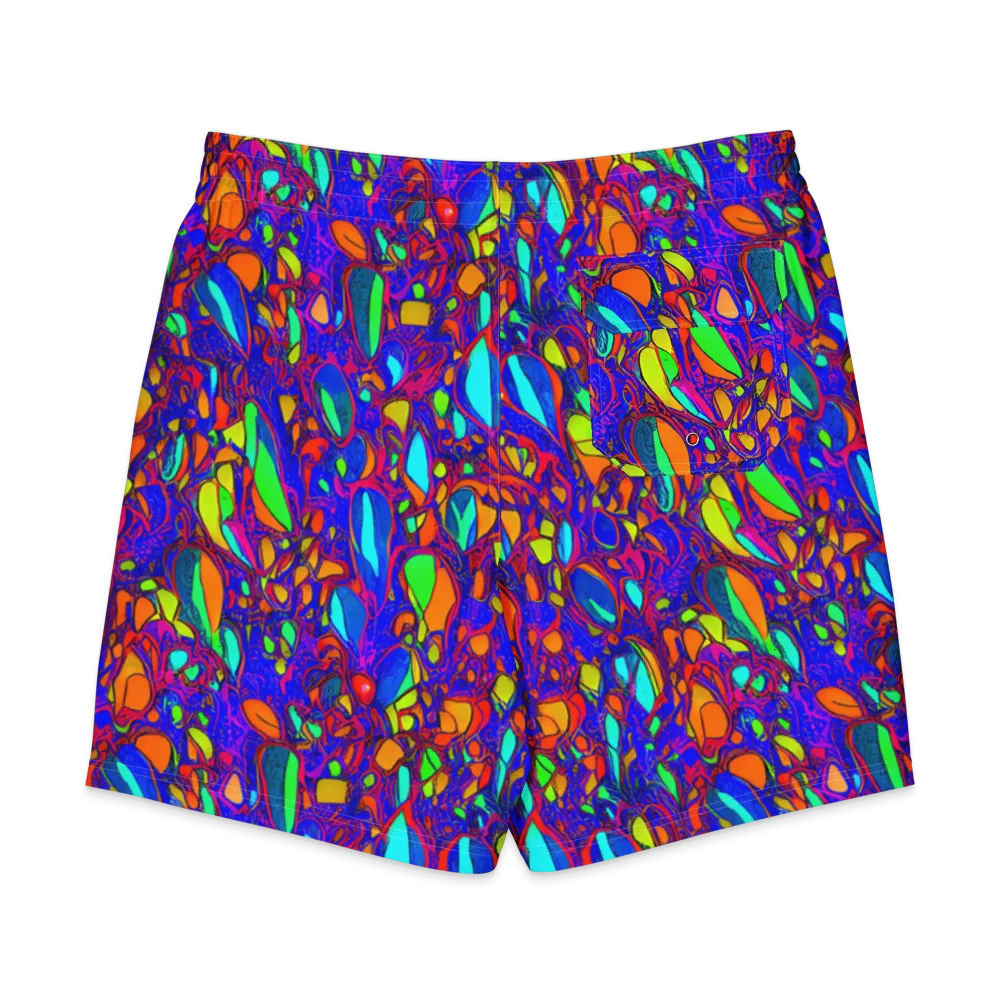 Digital Coral on Men's Board Shorts — Back