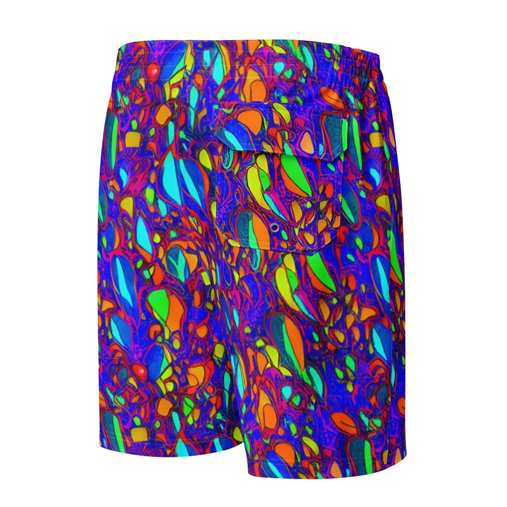 Digital Coral on Men's Board Shorts — Back