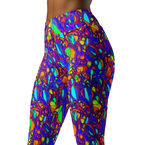 Digital Coral on a Yoga Leggings