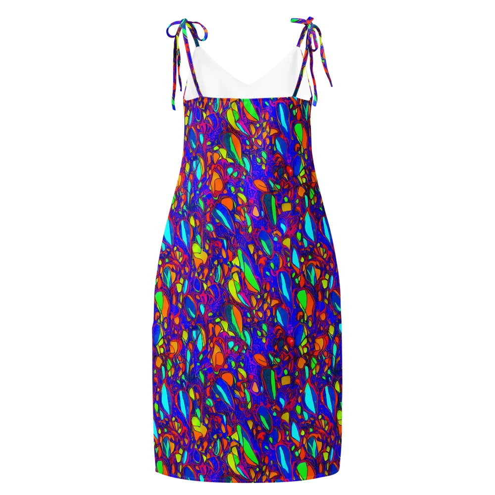 Digital Coral on Slip Dress — Back