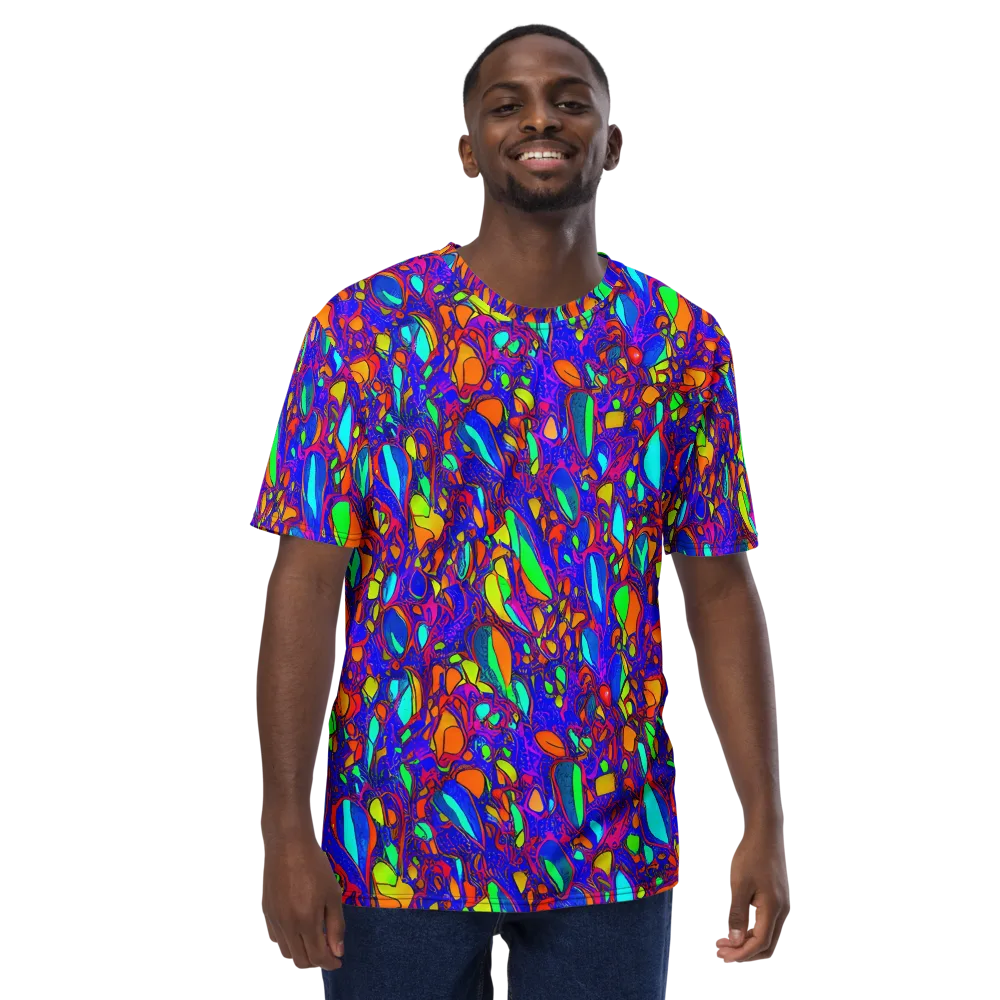 Digital Coral on Men's Crew Neck T-Shirt — Front
