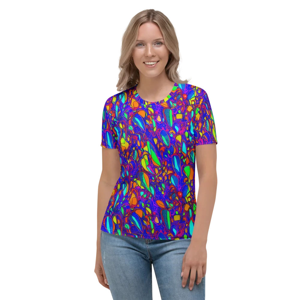Digital Coral on Women's Crew Neck T-Shirt — Front