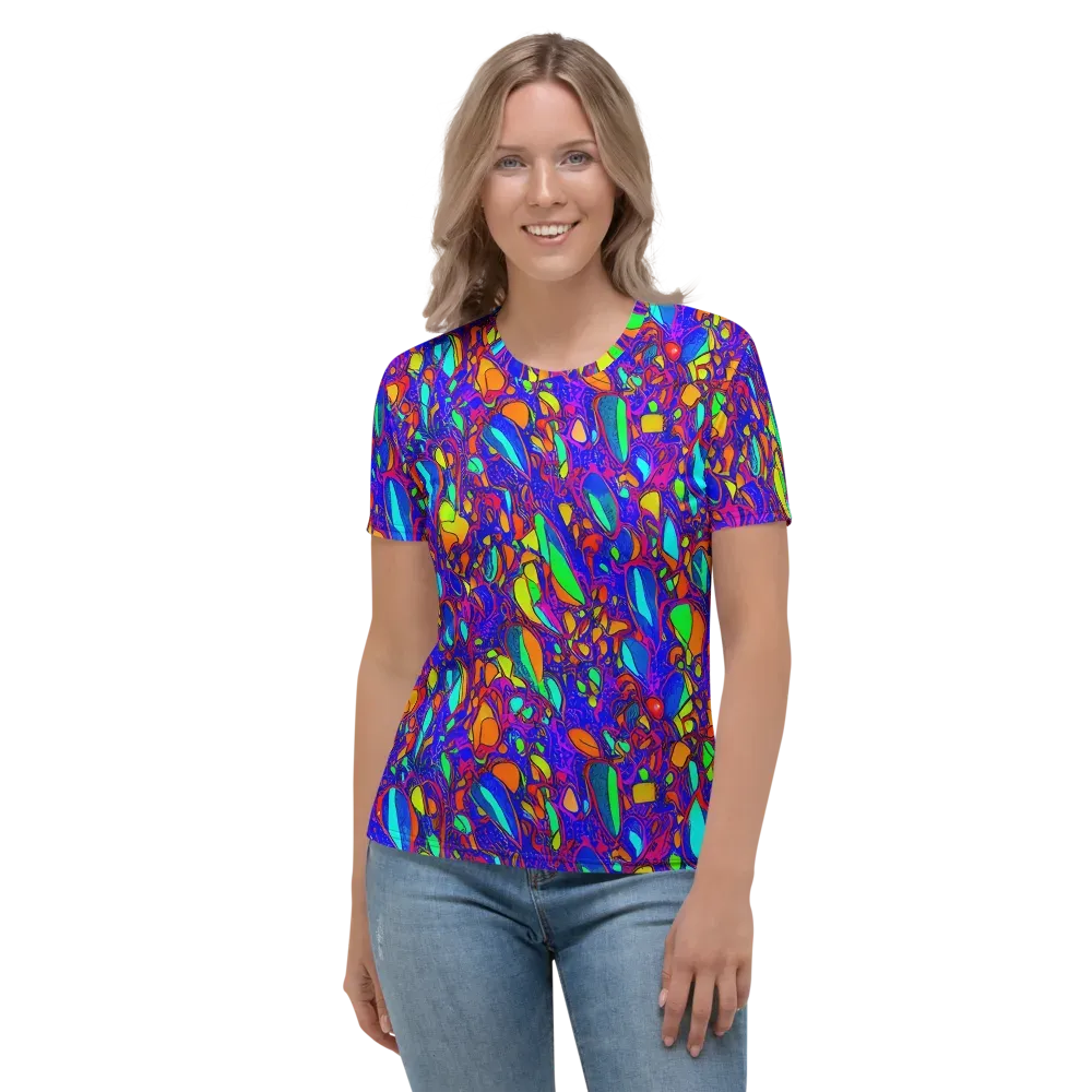 Digital Coral on Women's Crew Neck T-Shirt — Front