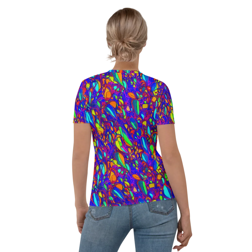 Digital Coral on Women's Crew Neck T-Shirt — Back