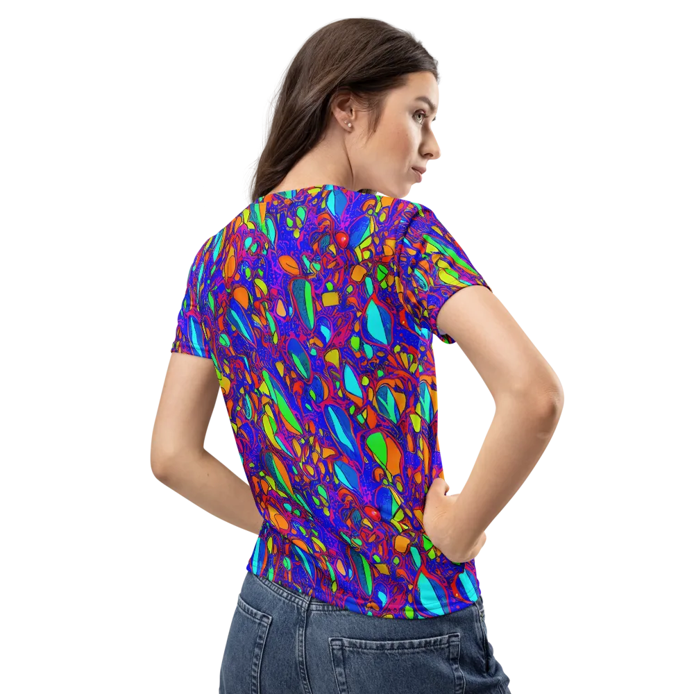Digital Coral on Women's Crew Neck T-Shirt — Back