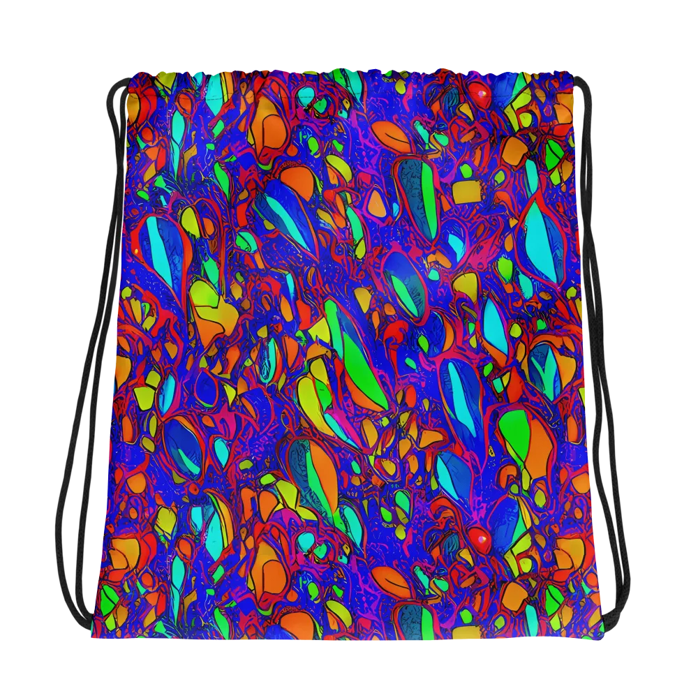 Digital Coral on Drawstring Bag — Photo