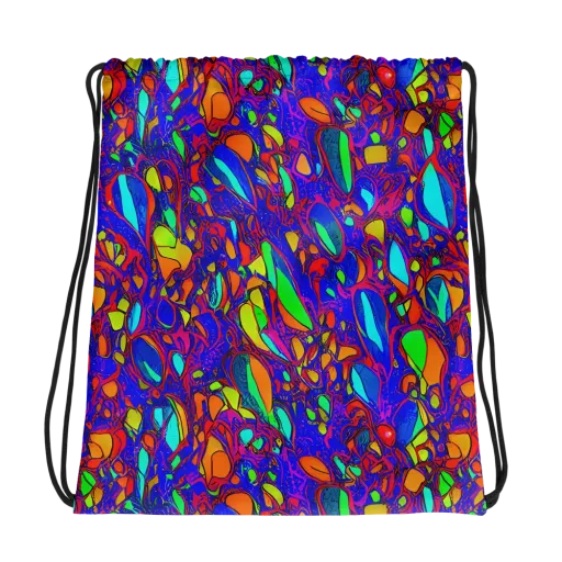 Digital Coral on a Drawstring Bag