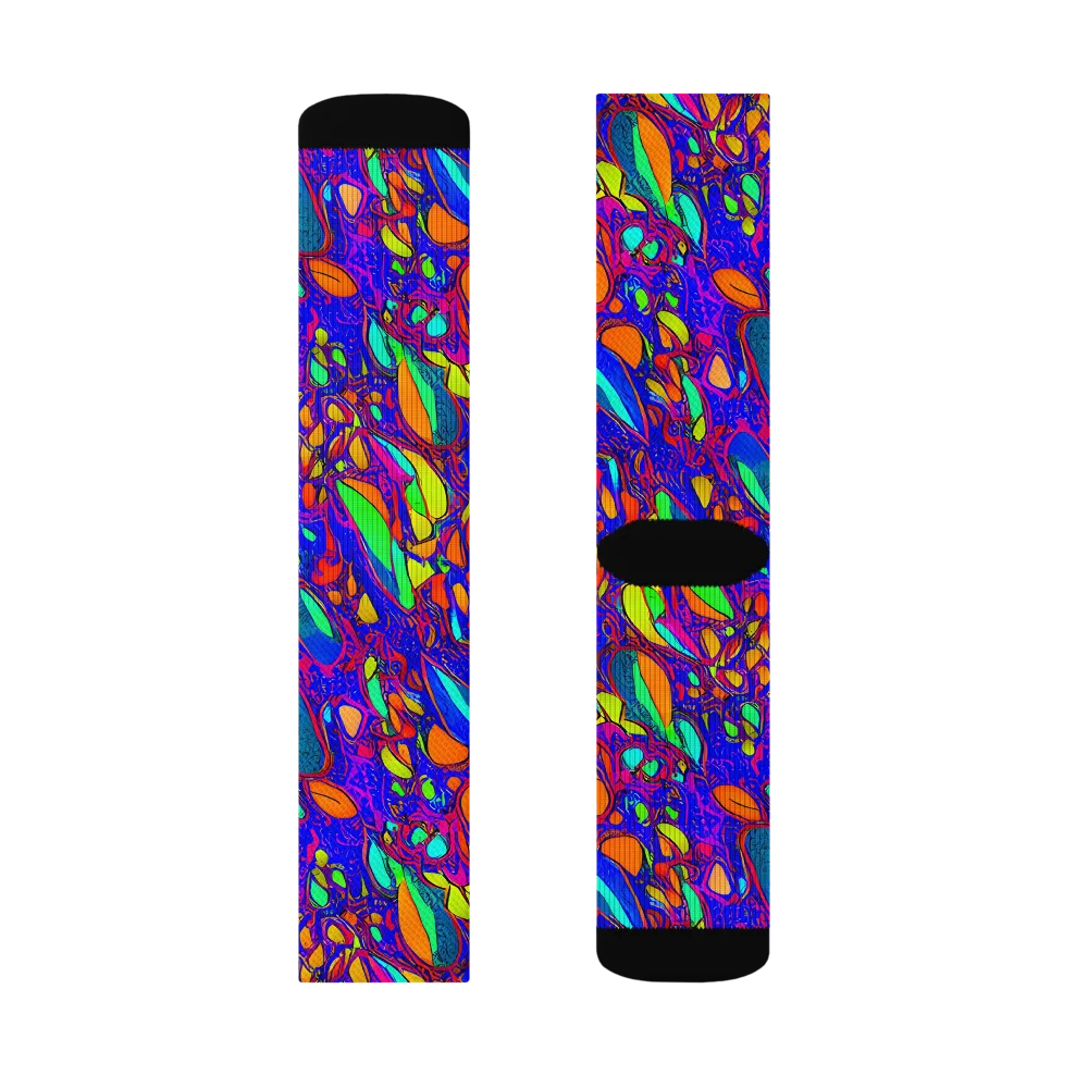 Digital Coral on Socks — Right Sock