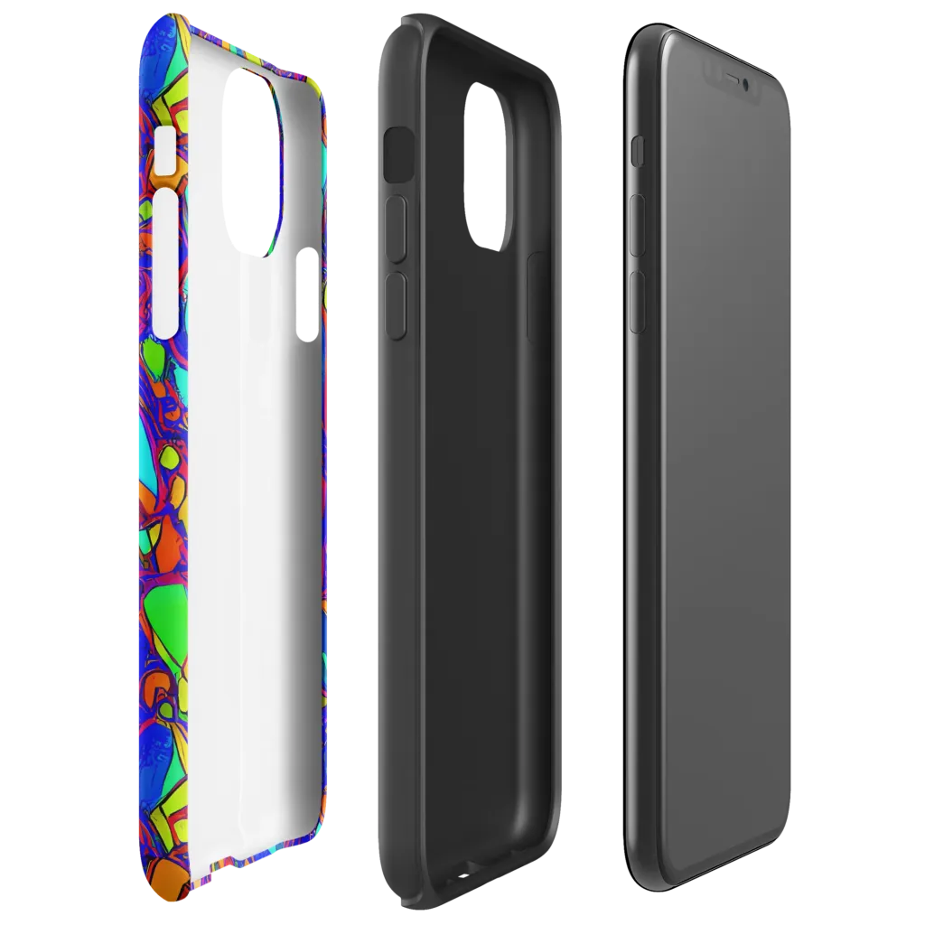 Digital Coral on Tough Case for iPhone® — Right