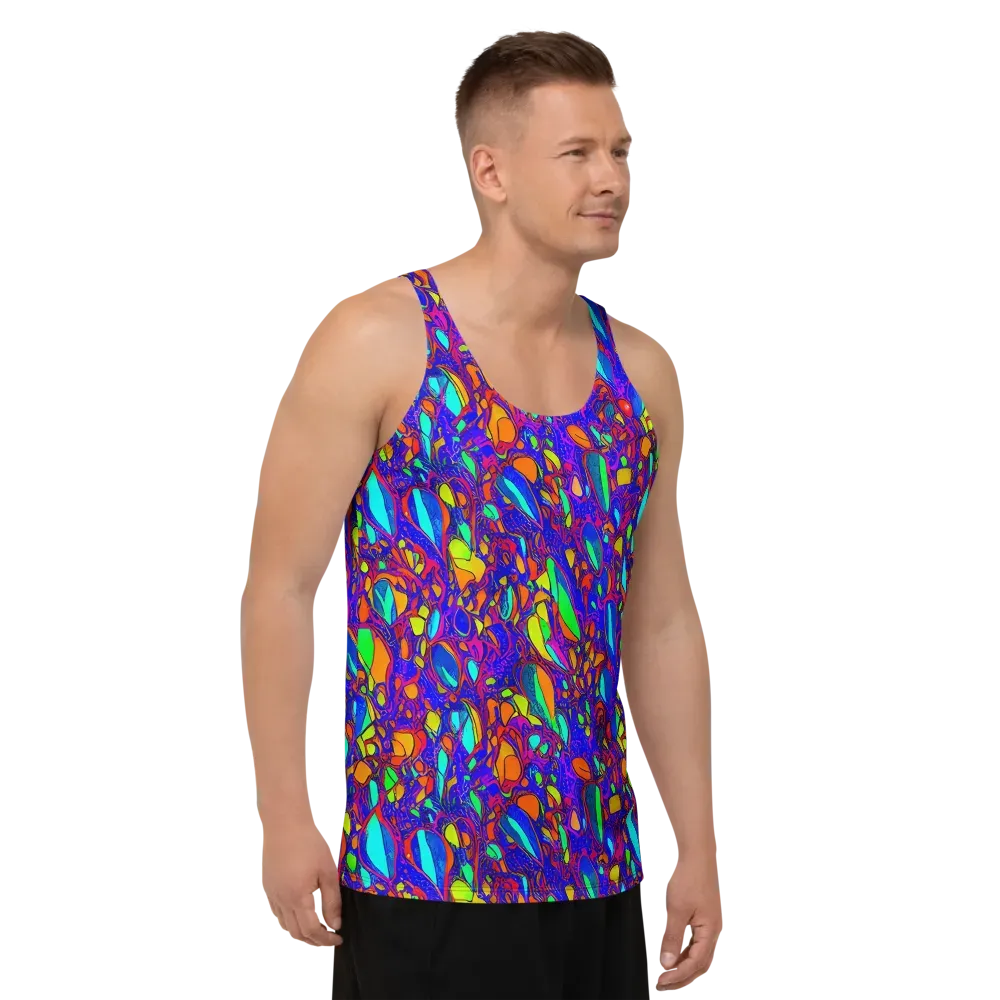 Digital Coral on Men's Tank Top — Right Front