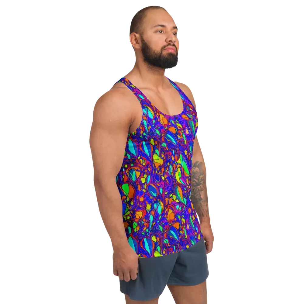 Digital Coral on Men's Tank Top — Right Front