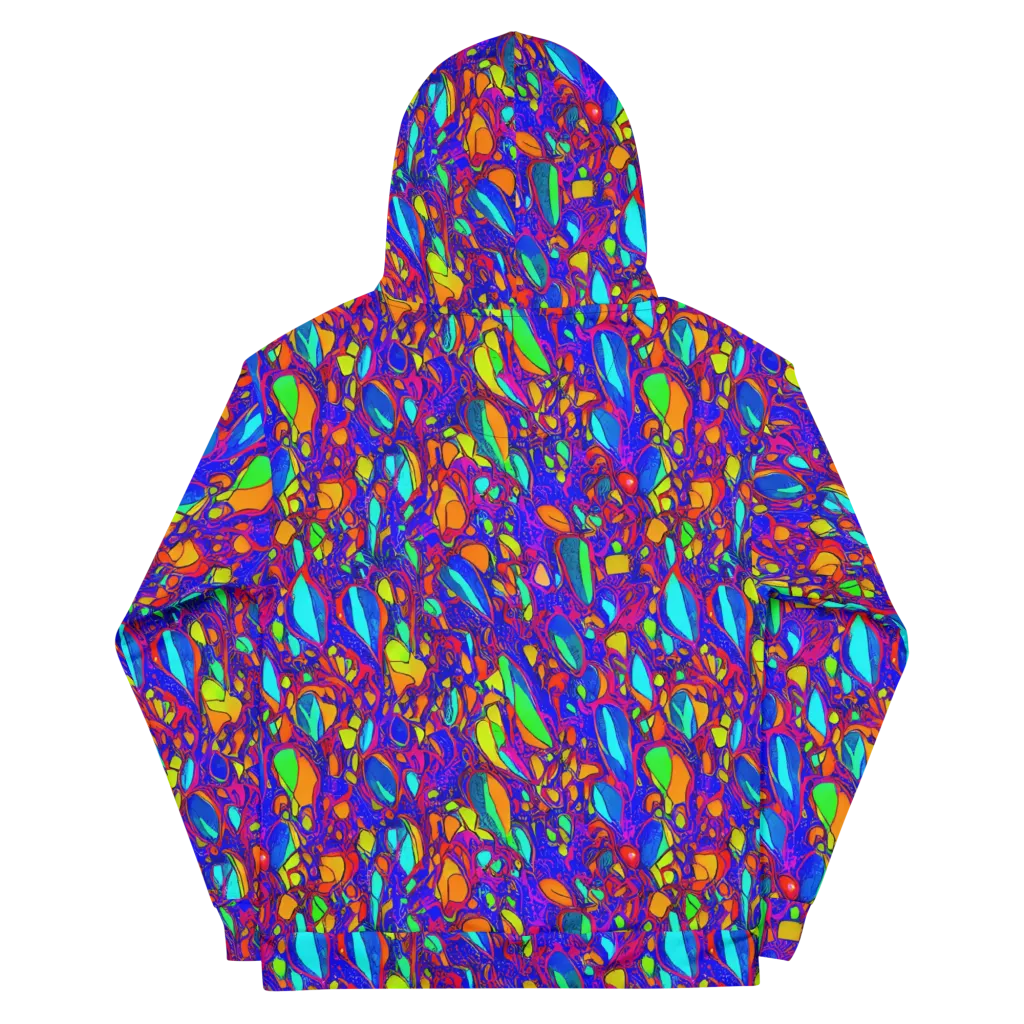 Digital Coral on Cotton Hoodie — Back