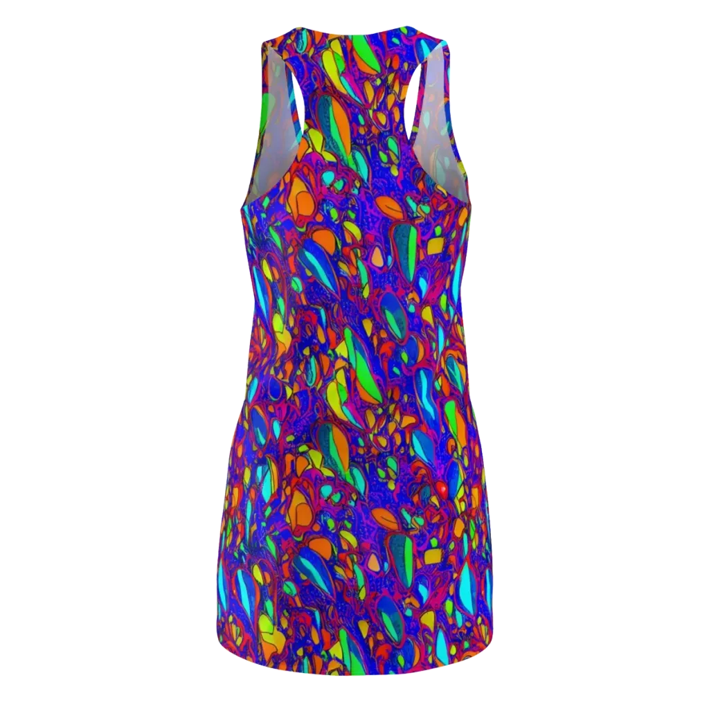 Digital Coral on Racerback Dress — Back