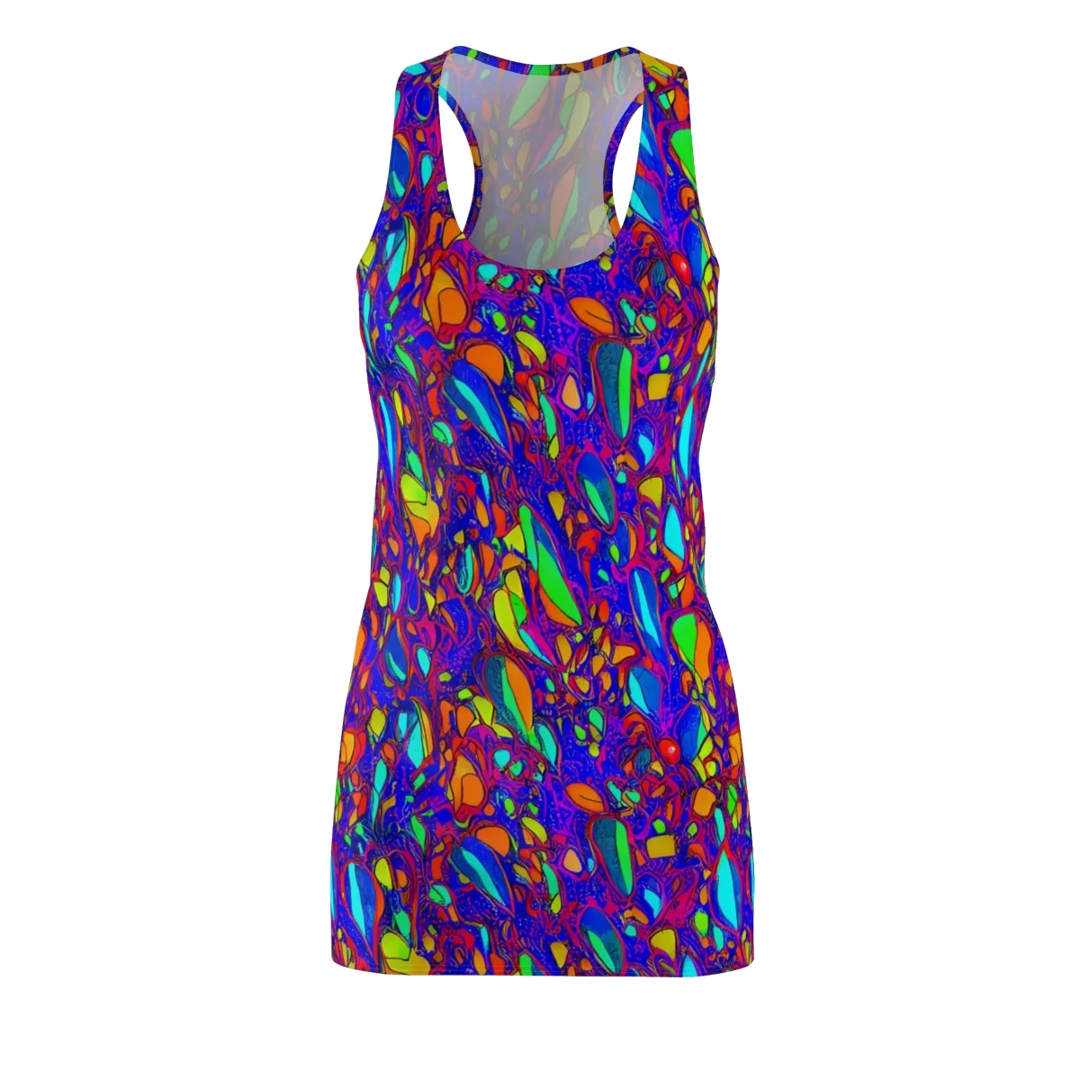 Digital Coral on Racerback Dress — Front