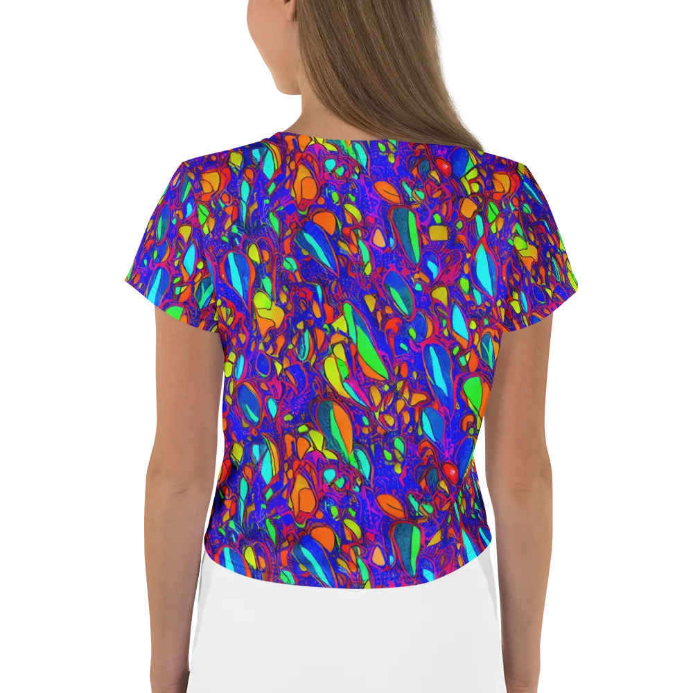 Digital Coral on Crop Tee — Back