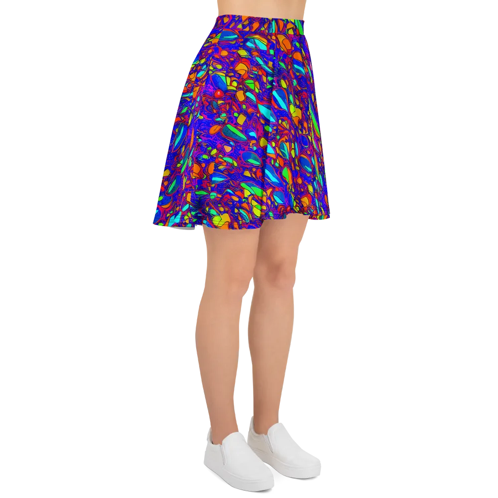 Digital Coral on Skater Skirt — Right