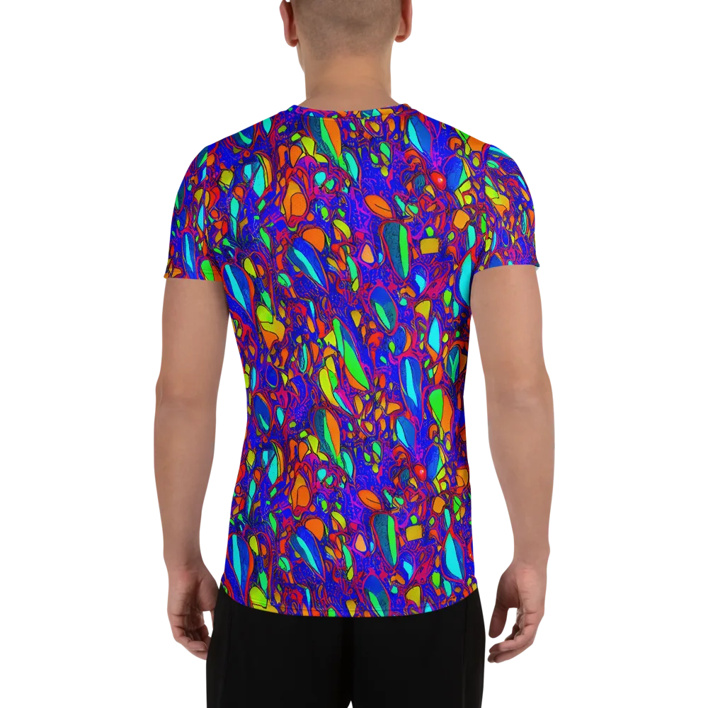 Digital Coral on Men's Athletic T-Shirt — Back