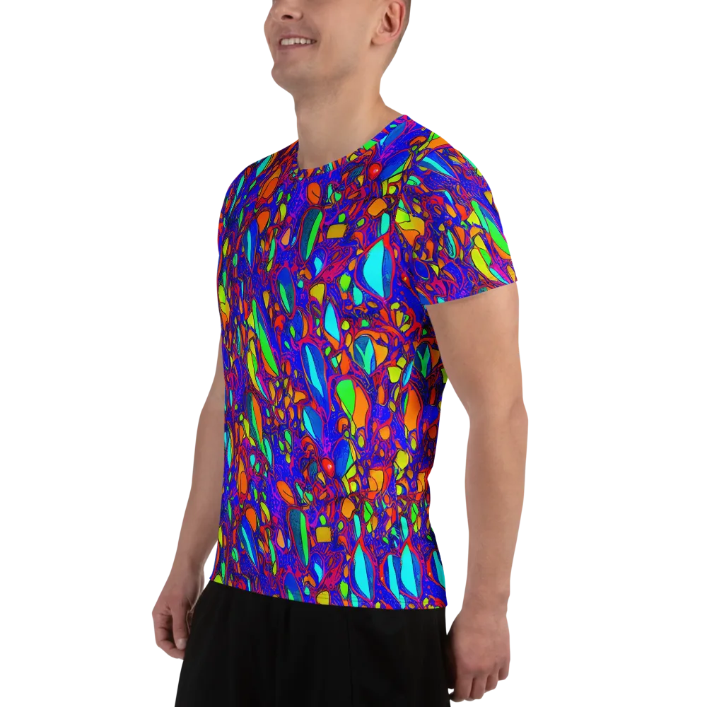 Digital Coral on Men's Athletic T-Shirt — Left