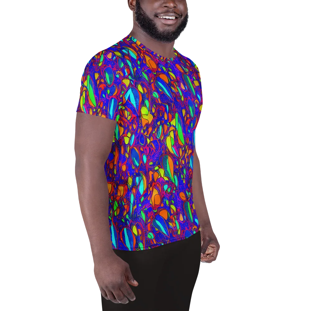 Digital Coral on Men's Athletic T-Shirt — Right