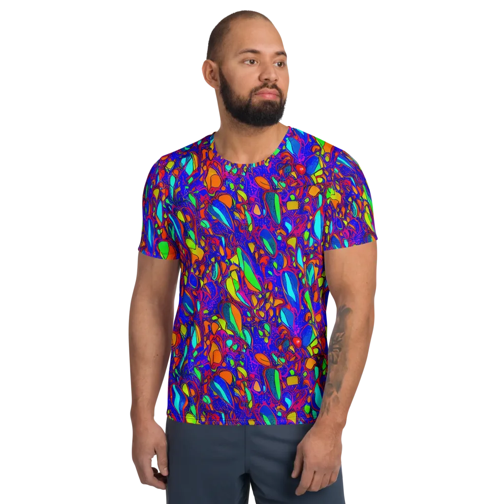 Digital Coral on Men's Athletic T-Shirt — Front