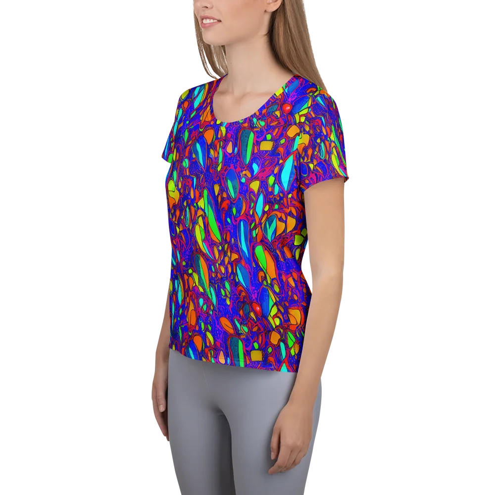 Digital Coral on Women's Athletic T-Shirt — Left