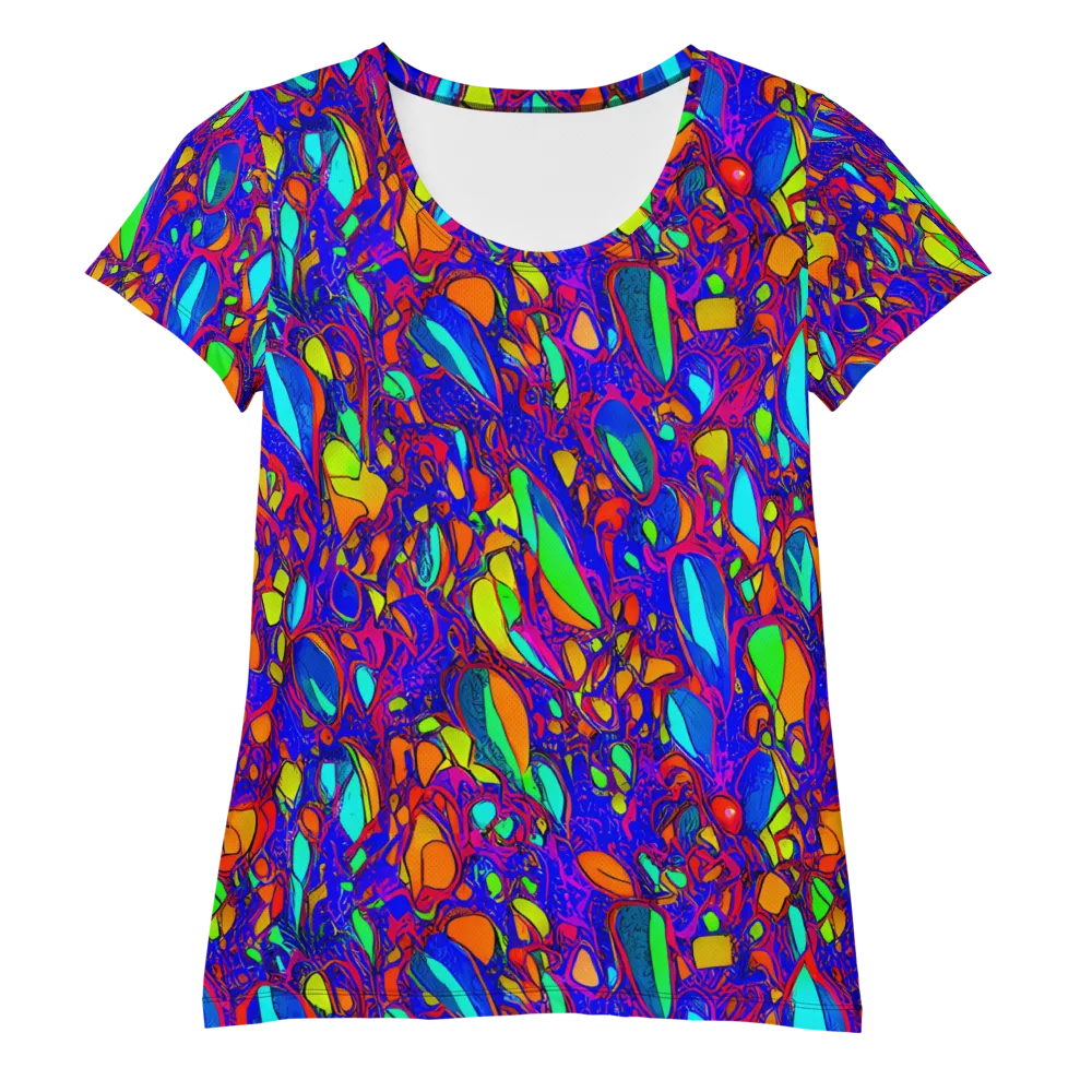 Digital Coral on Women's Athletic T-Shirt — Front