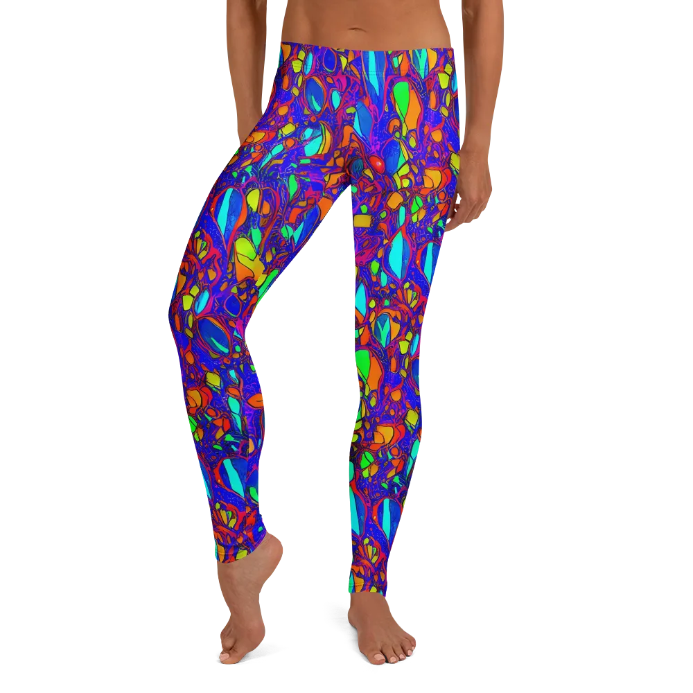 Digital Coral on Leggings — Front