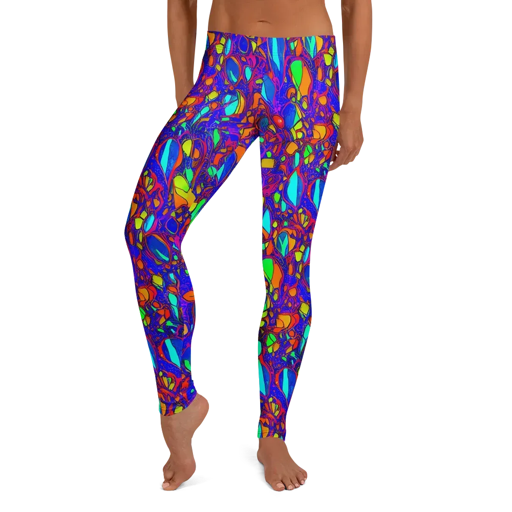 Digital Coral on Leggings — Front