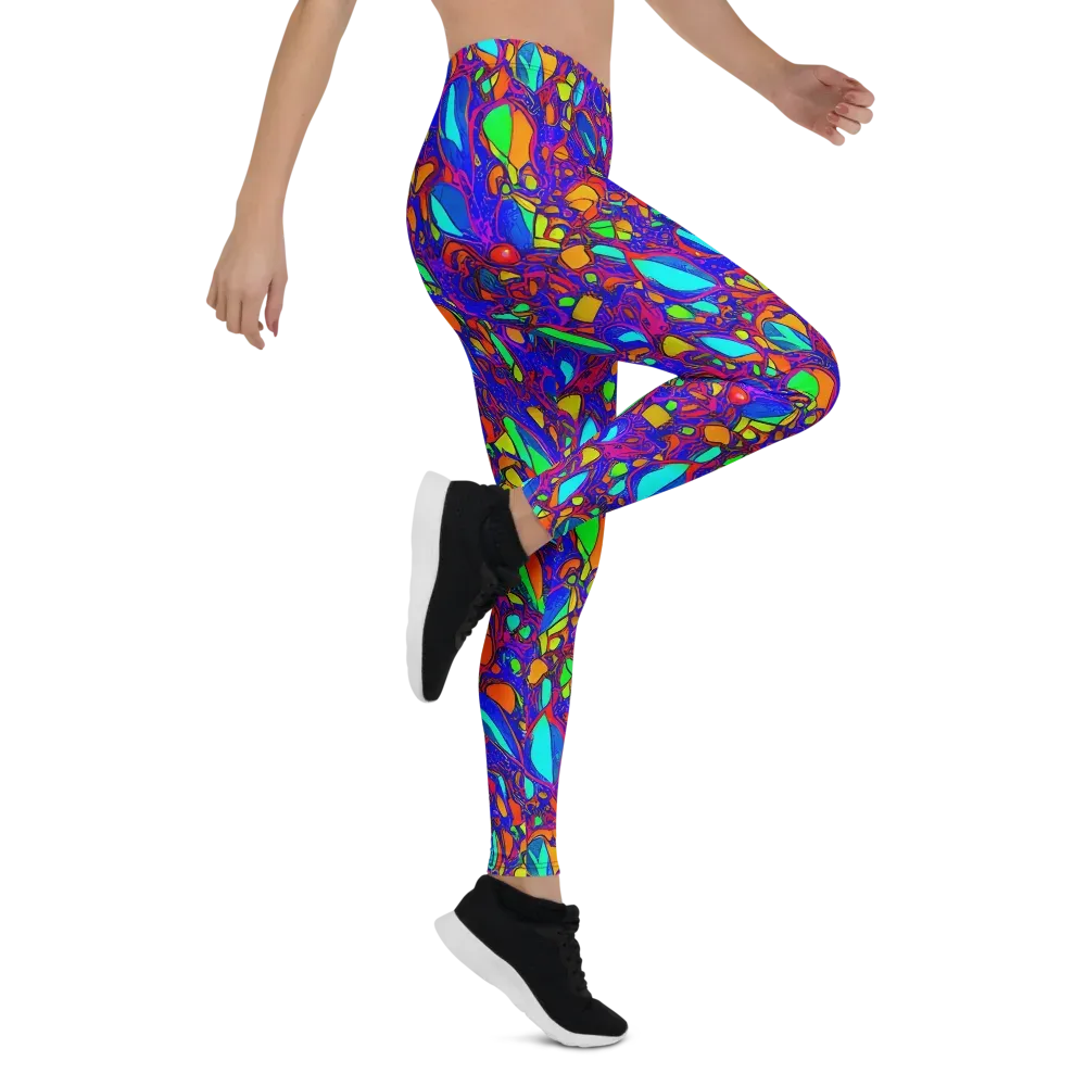 Digital Coral on Leggings — Right