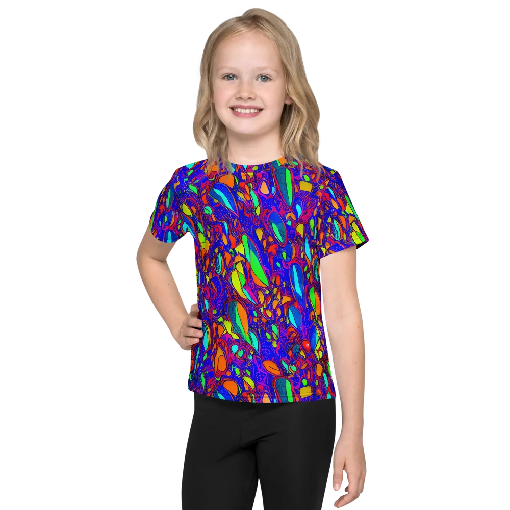 Digital Coral on Kids Crew Neck T-Shirt — Front