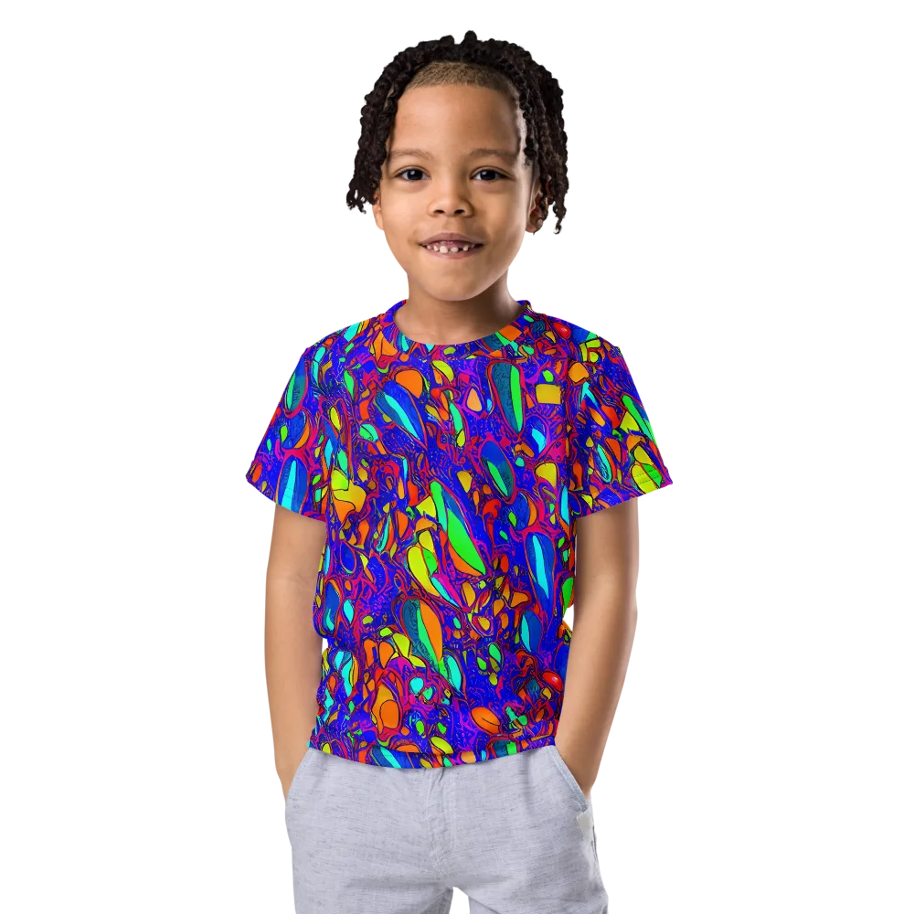 Digital Coral on Kids Crew Neck T-Shirt — Front