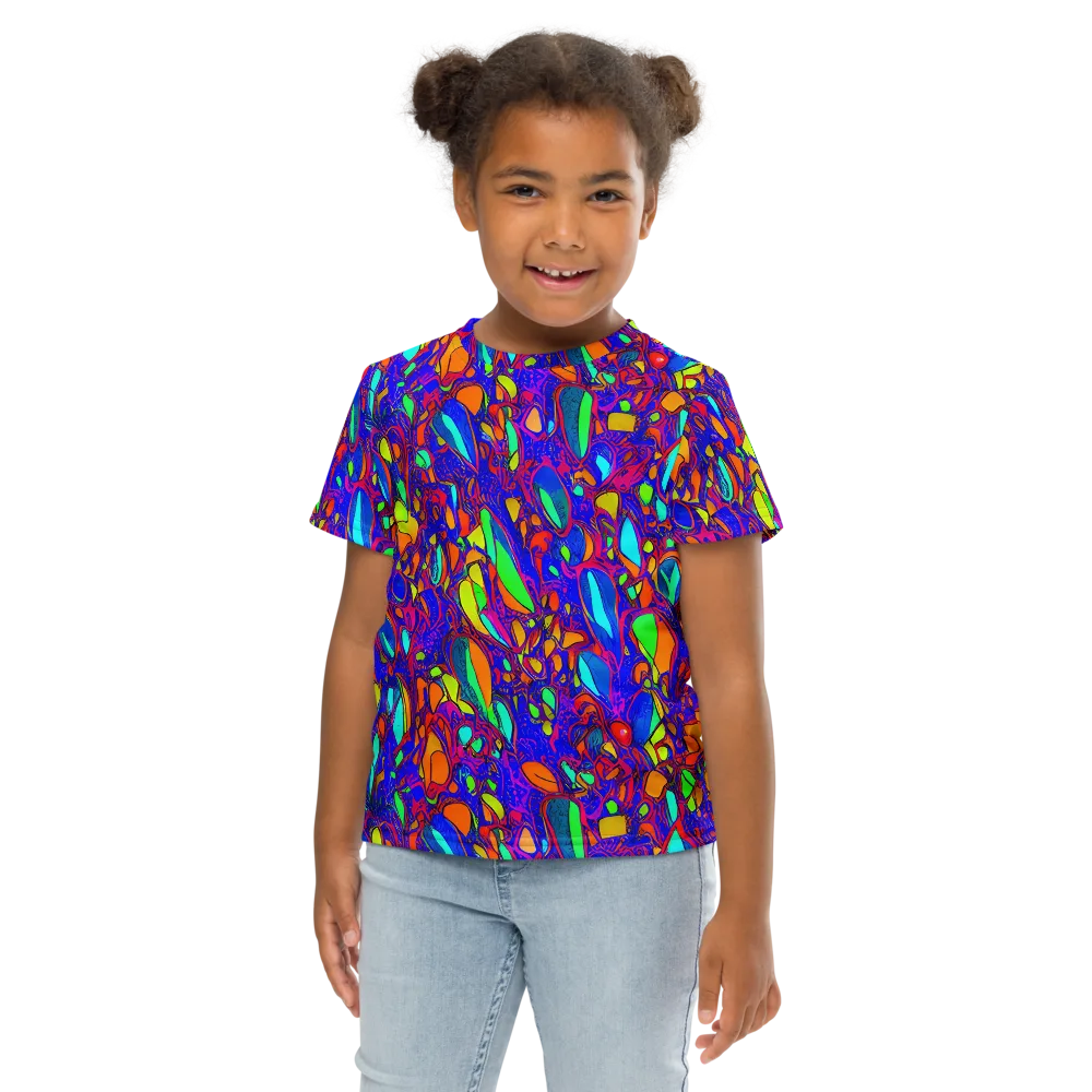 Digital Coral on Kids Crew Neck T-Shirt — Front