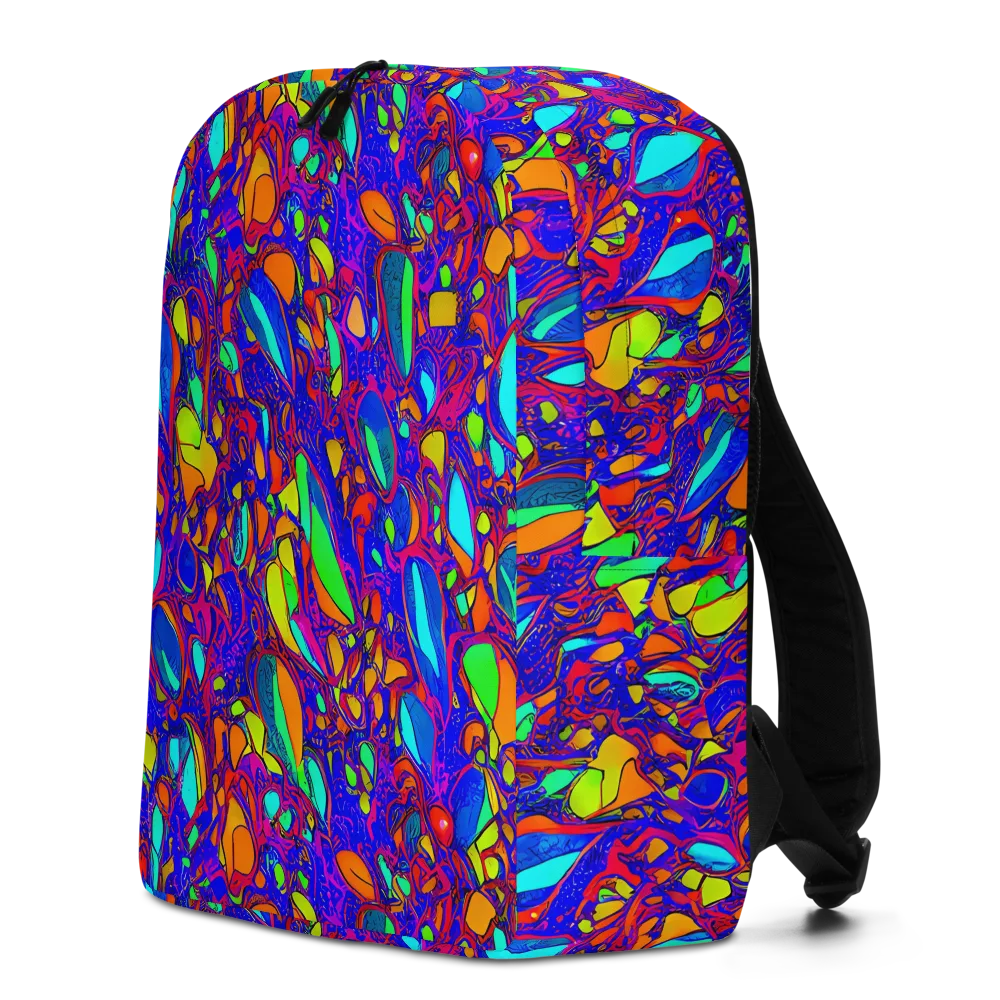 Digital Coral on Minimalist Backpack — Left