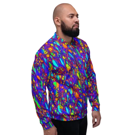 Digital Coral on a Bomber Jacket