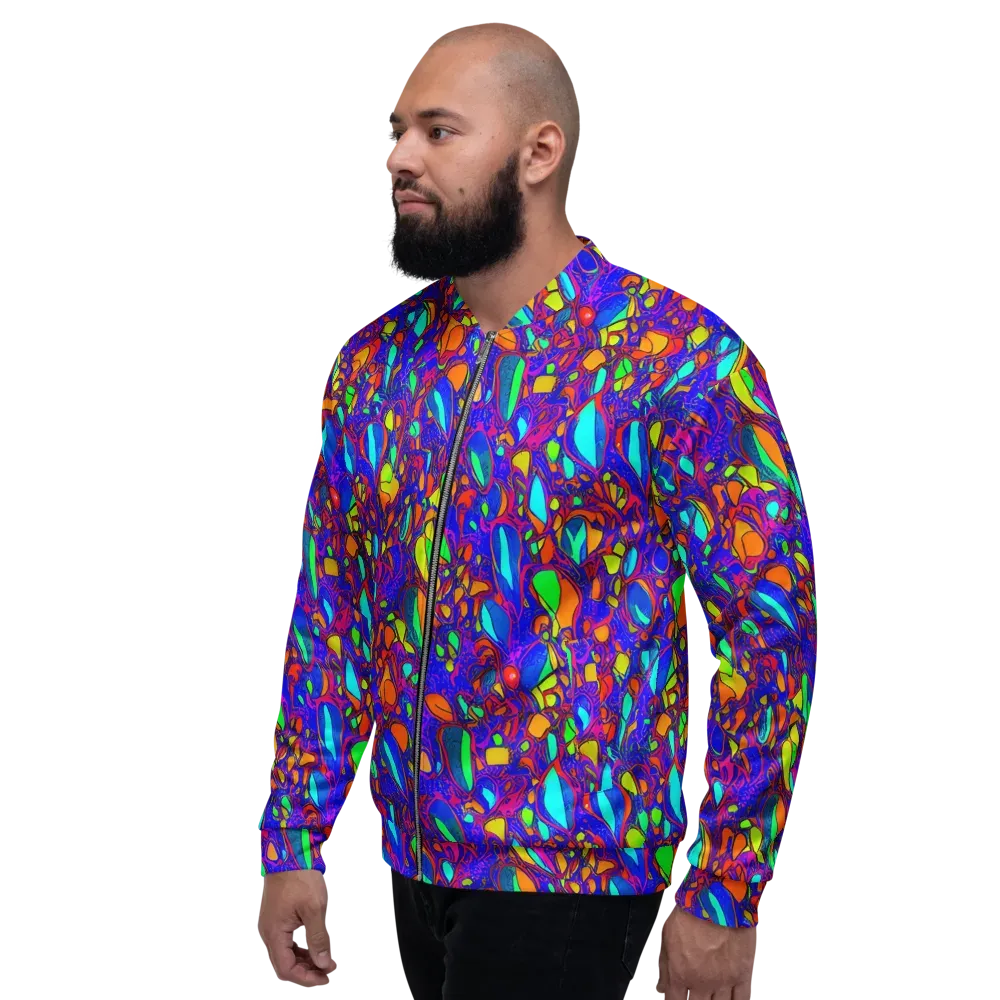 Digital Coral on Bomber Jacket — Left