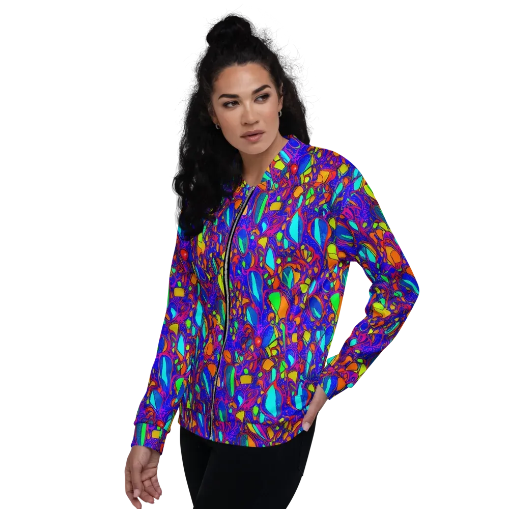 Digital Coral on Bomber Jacket — Left