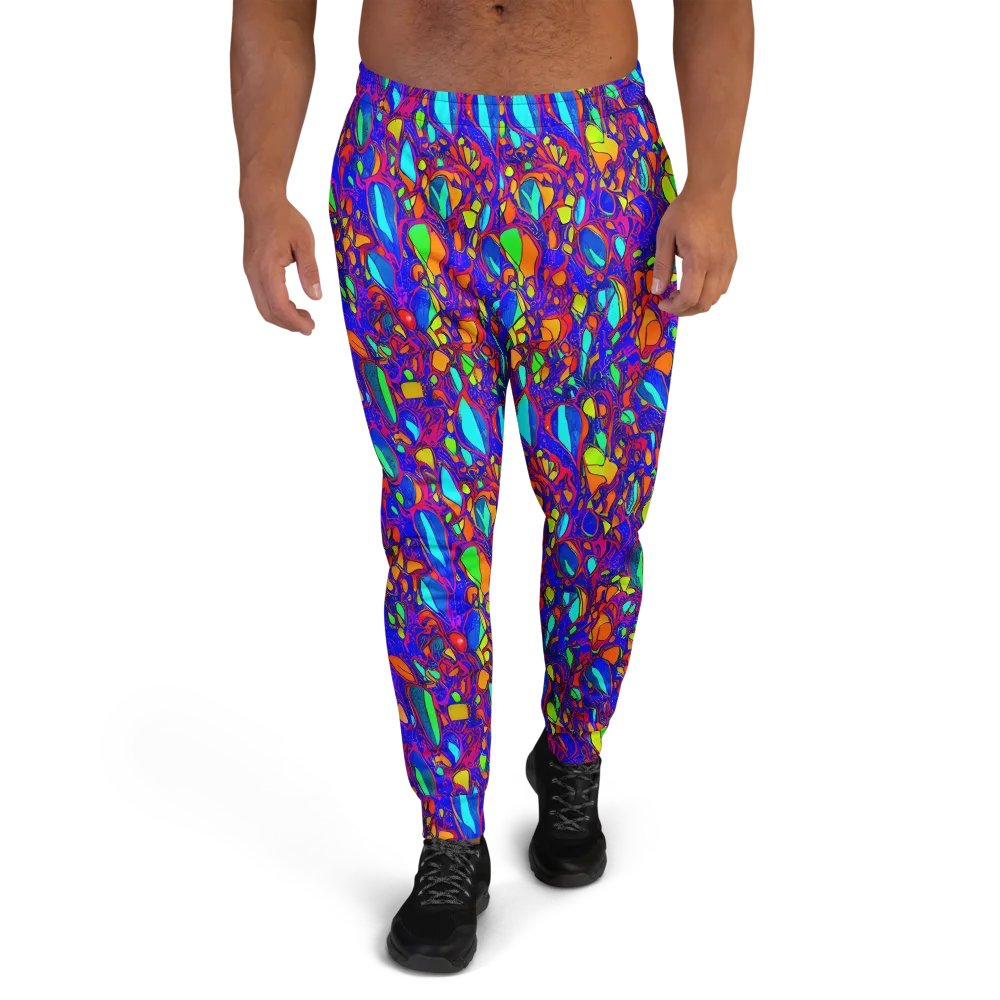 Digital Coral on Men's Joggers — Front