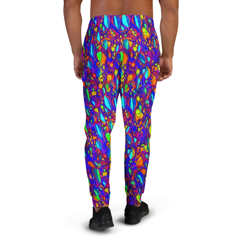 Digital Coral on Men's Joggers — Back