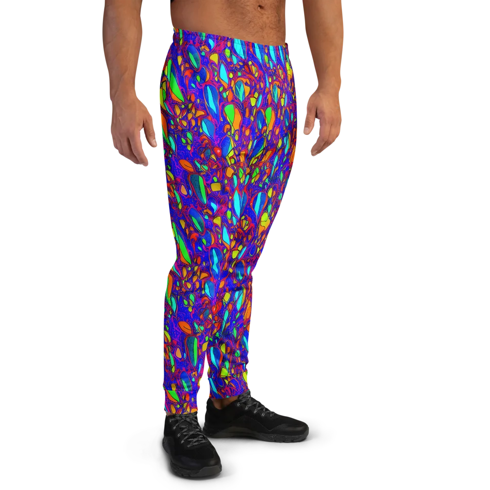 Digital Coral on Men's Joggers — Right