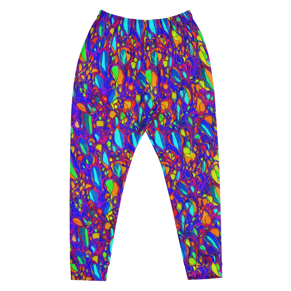 Digital Coral on Men's Joggers — Front