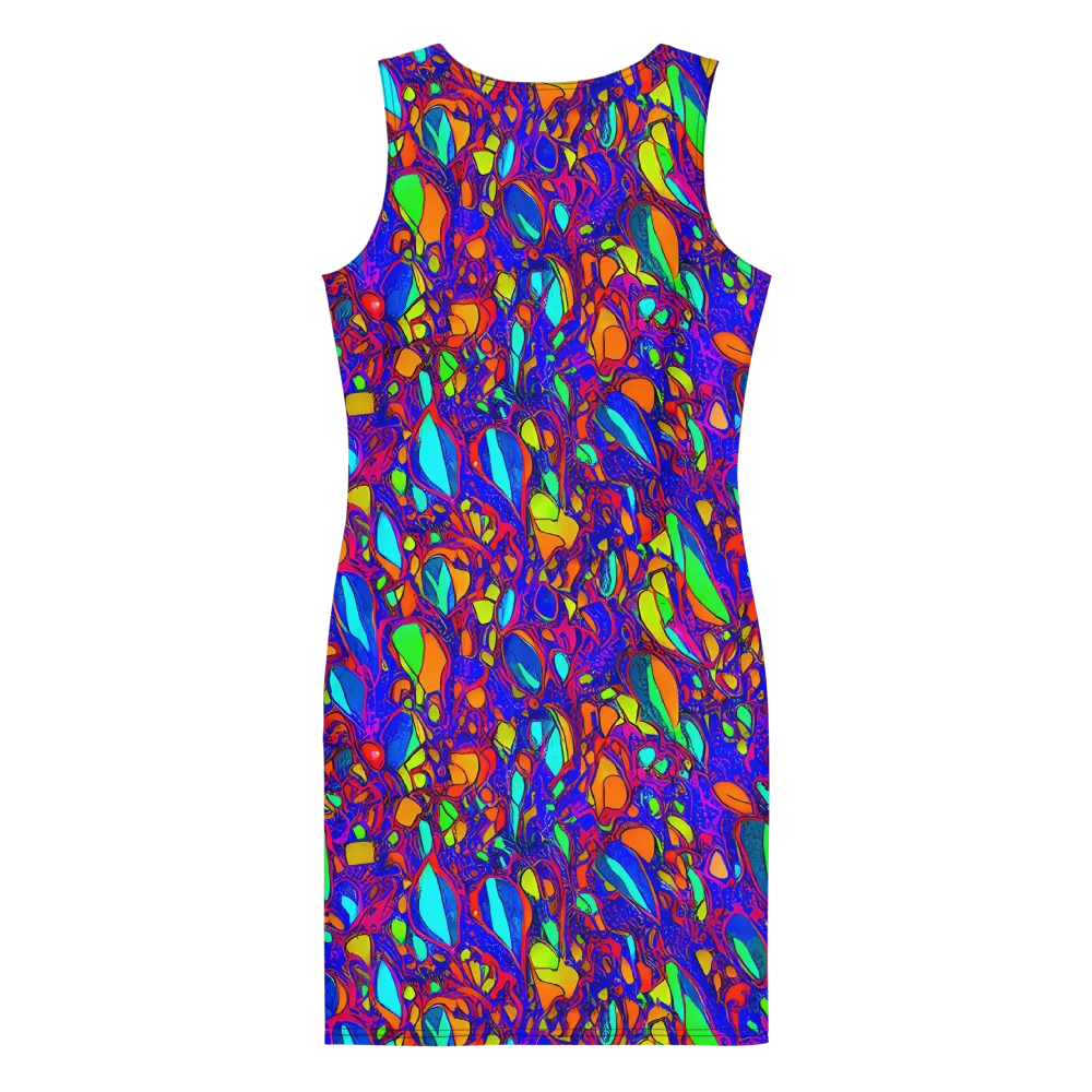 Digital Coral on Bodycon Dress — Back