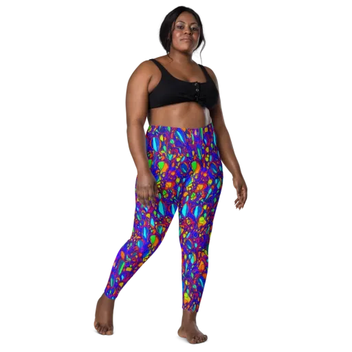 Digital Coral on a Leggings with Pockets