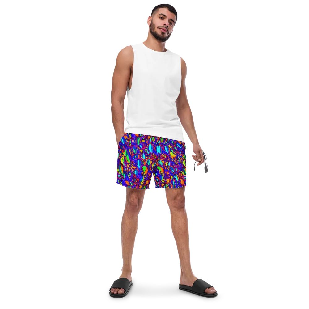 Digital Coral on Swim Trunks — Front