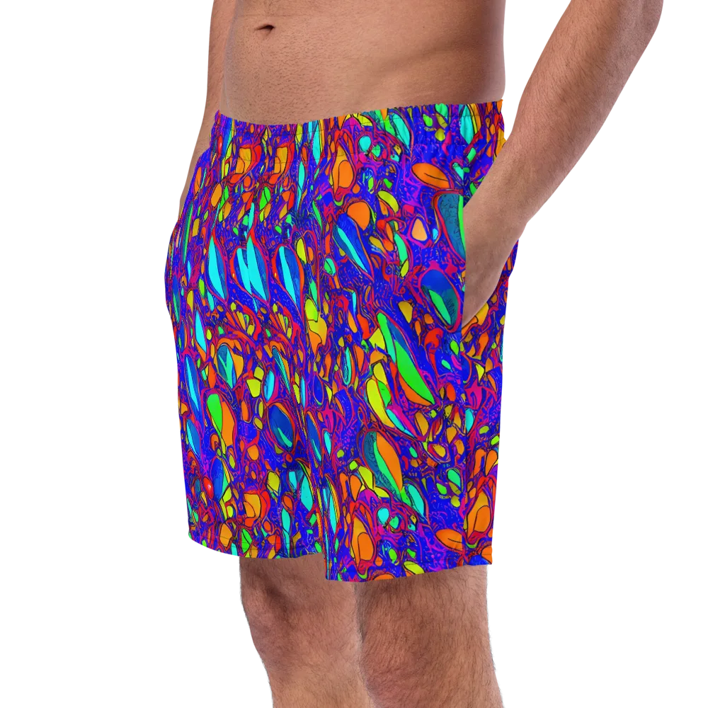 Digital Coral on Swim Trunks — Left Front
