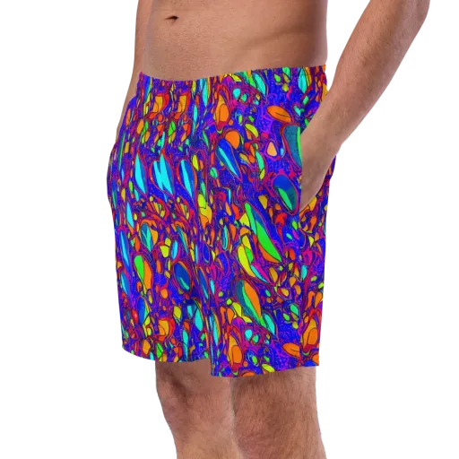 Digital Coral on a Swim Trunks
