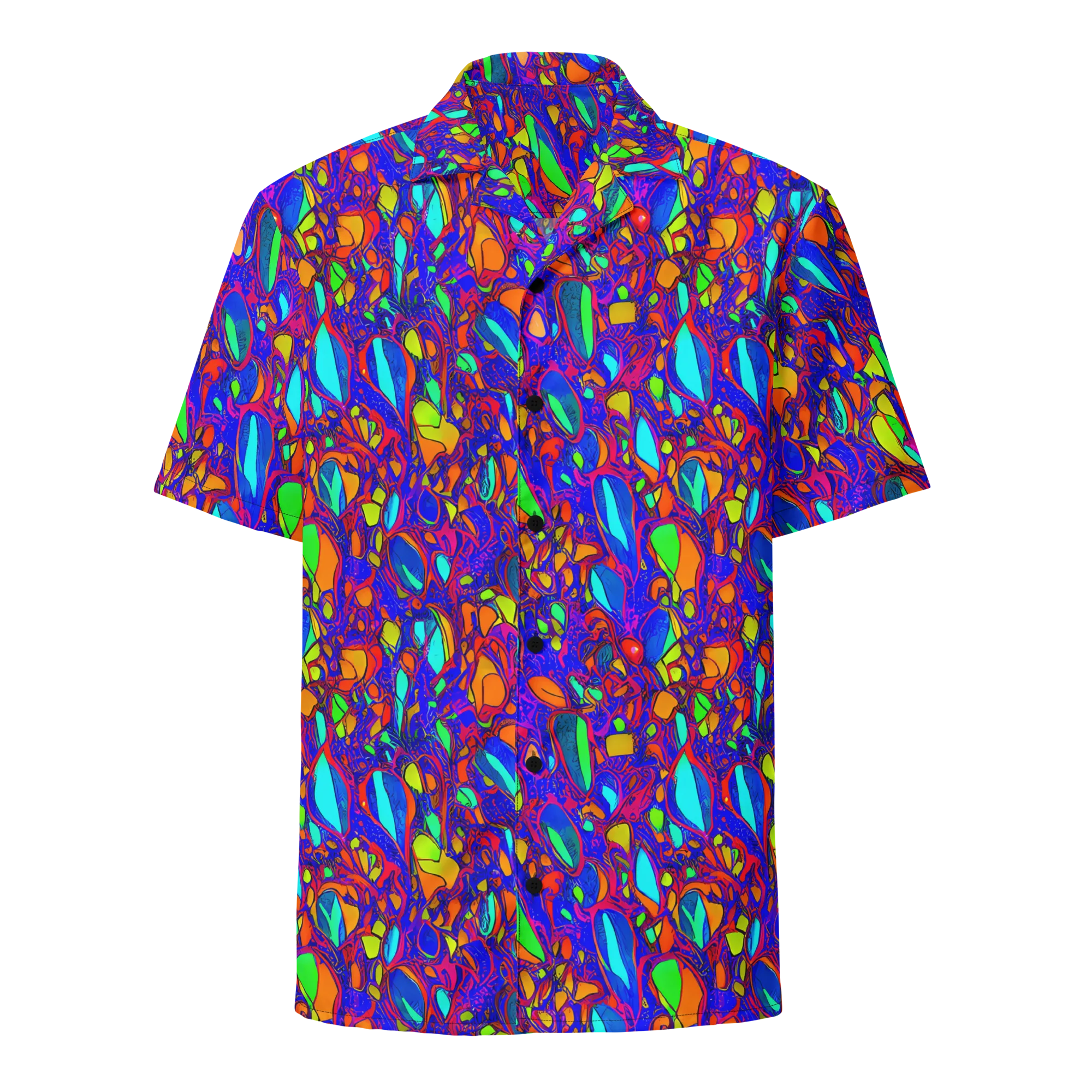 Digital Coral on Button Shirt — Front